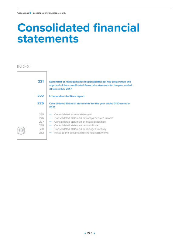 Statement of management’s responsibilities for the preparation and approval of the consolidated financial statements